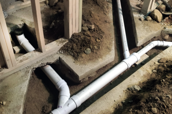 (Integrity Drains & Plumbing)-(Basement plumbing)-(To show different types of plumbing)