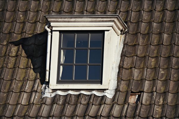 (Armour Shield Roofing)-(earthy brown shingles with window)-(To show what the colour looks like)