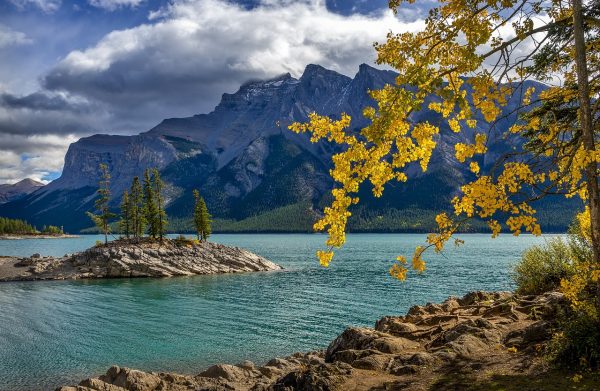 (Canada)-(Lake, Mountains)-(Banff national park)