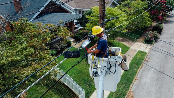 (Electricians)-(Man Repairing Electrical Wires)-(To show a type of an electrician) 